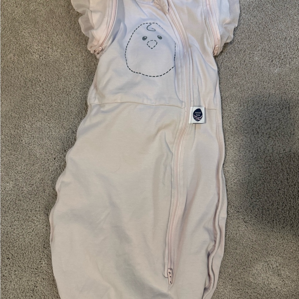 Nested bean transitional sleep sack swaddle pink